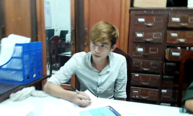 Nguyễn Bảo Vũ tại cơ quan điều tra. 