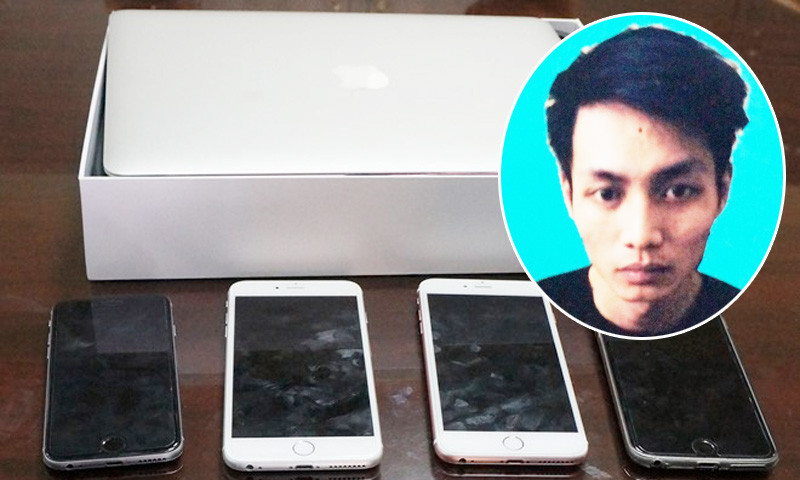 Trần Ngọc Tú-Ảnh: Công an cung cấp và tang vật vụ án được công an thu giữ