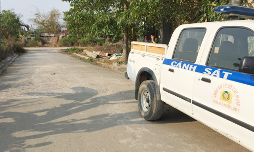 Hiện trường nơi ông Hùng trình báo bị đối tượng cắt cổ, định cướp tài sản