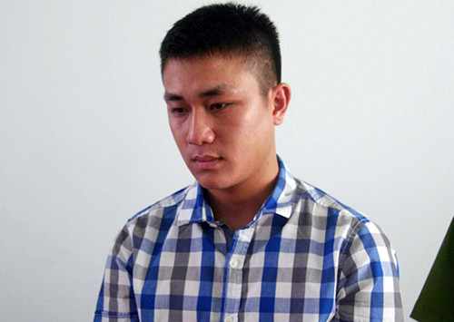 Võ Thành Tài tại công an. Ảnh: X.N