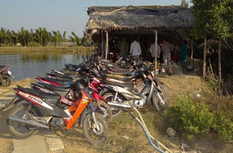 Các đối tượng bị bắt quả tang tại hiện trường