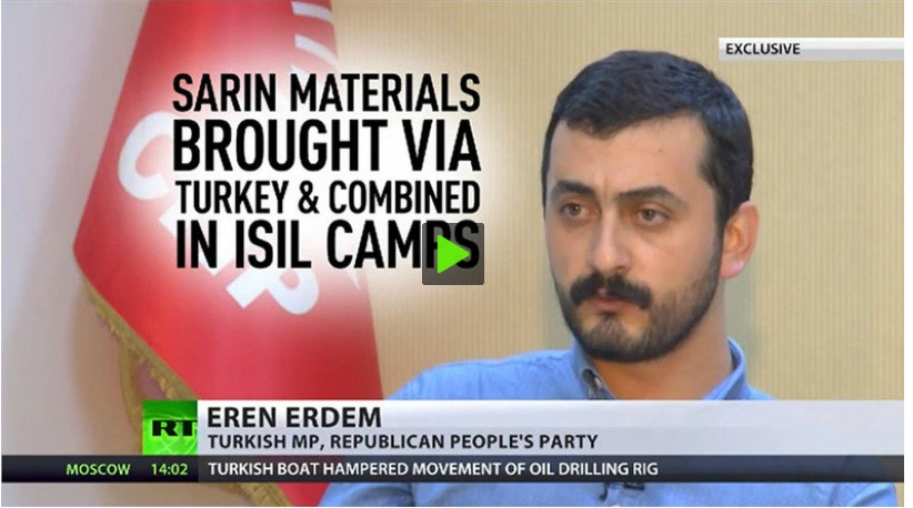 Nghị sĩ Eren Erdem thuộc đảng CHP bị điều tra sau khi hé lộ về khí độc sarin. Ảnh: RT.