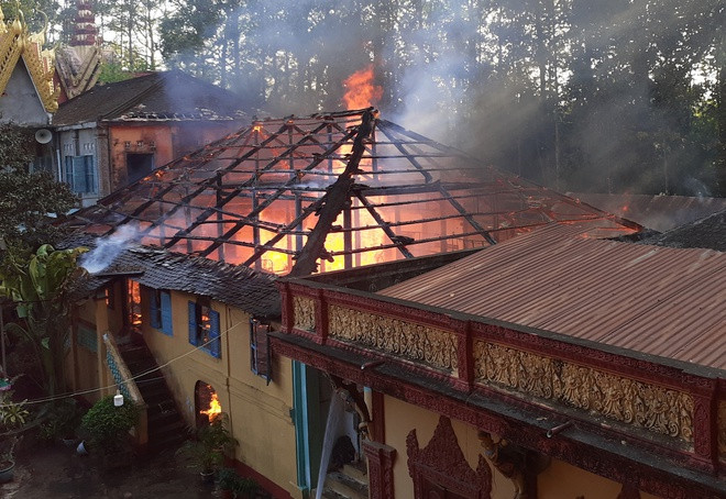 Hiện trường vụ cháy. Ảnh: Zing