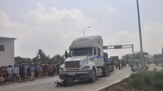 Hiện trường vụ tai nạn.
