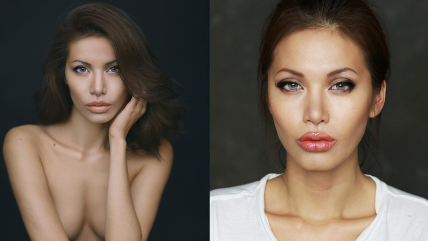 Siêu mẫu Việt hóa thành Angelina Jolie