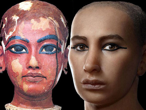 Phác họa chân dung vua Tutankhamun. Ảnh: Live Science.