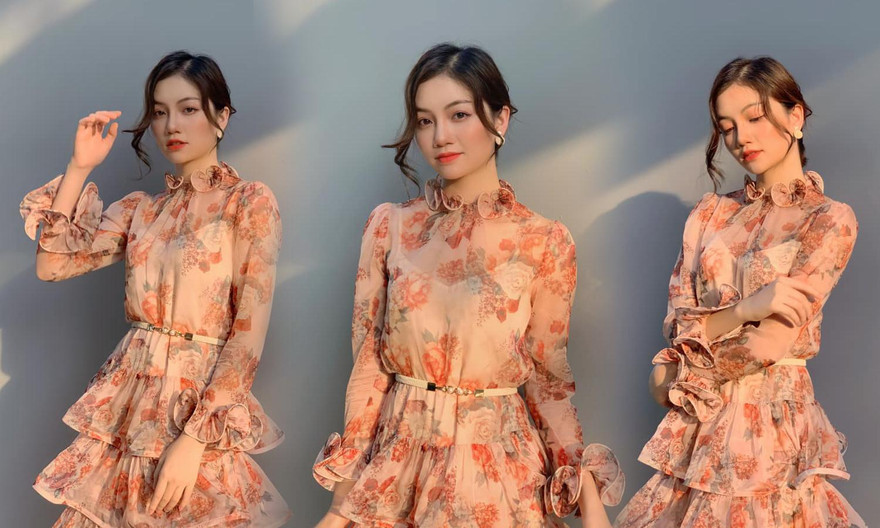 Người đẹp Bảo Hằng khoe nhan sắc ‘kẹo ngọt’ với đầm hoa