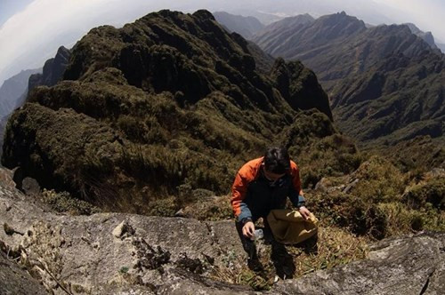 'Tarzan' dọn rác trên đỉnh Fansipan