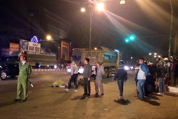 Hiện trường vụ tai nạn.