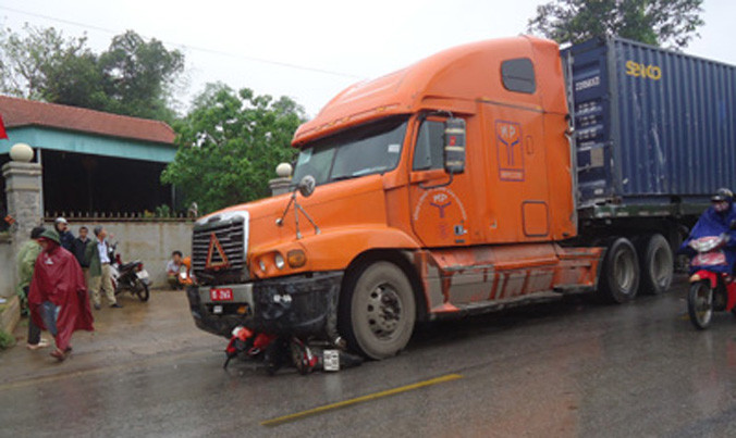 Hiện trường vụ tai nạn.