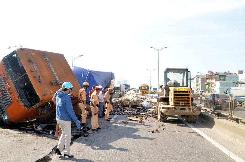 Hiện trường vụ tai nạn. Ảnh: Thanh Hà.