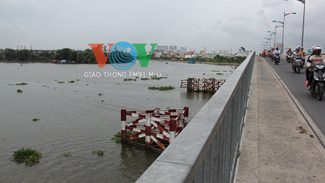 Nơi cô gái nhảy xuống sông Sài Gòn.