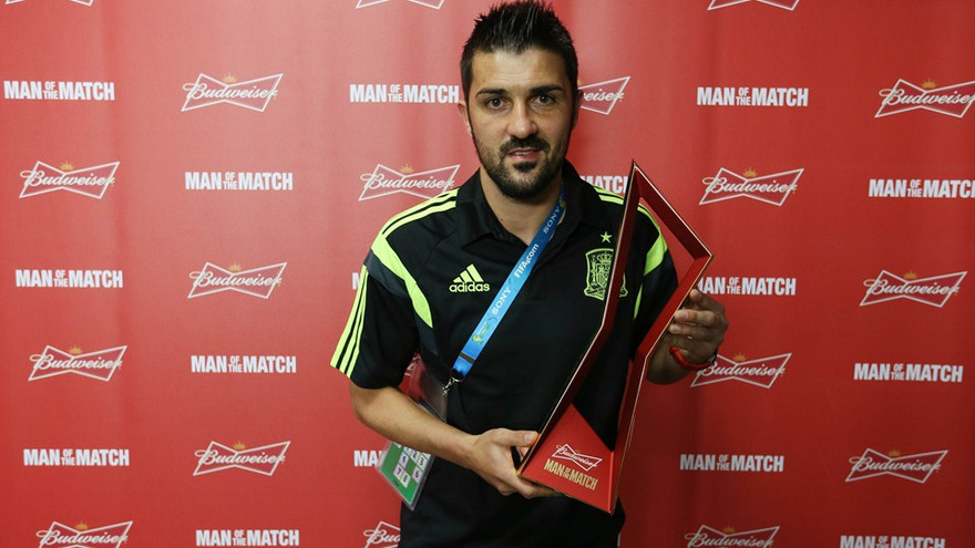 David Villa xuất sắc nhất trận.