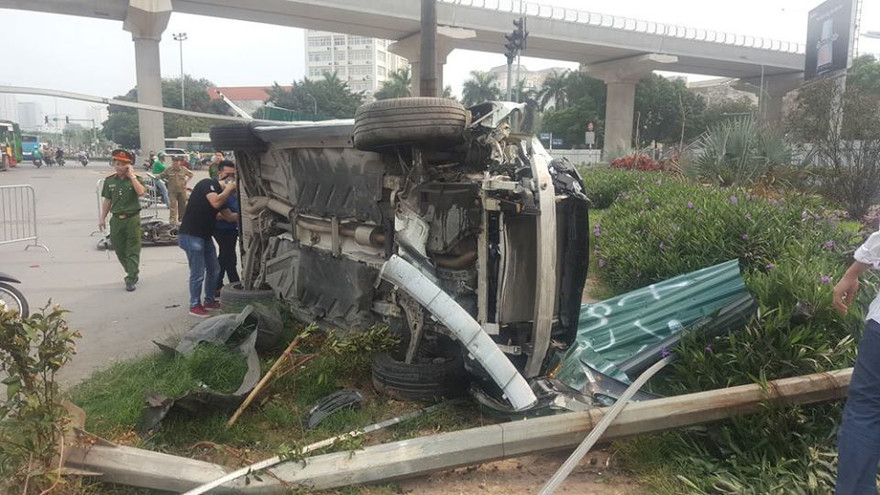 Hiện trường vụ tai nạn.