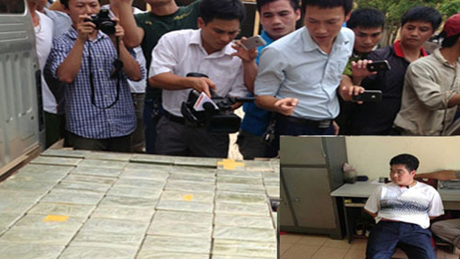 Tàng Keangnam và tang vật vụ án.