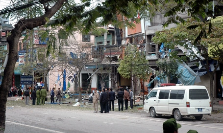 Hiện trường khu vực nhà ông Tuấn, Giám đốc CA tỉnh Thái Nguyên bị ném mìn 4 năm về trước.