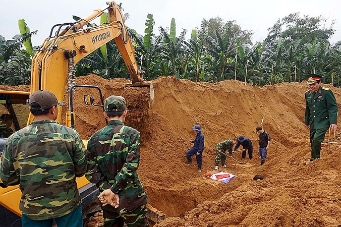 Khu vực Tân Mỹ-nơi Đội quy tập 584 đang làm nhiệm vụ tìm kiếm các hài cốt liệt sĩ. Ảnh: Q.T.