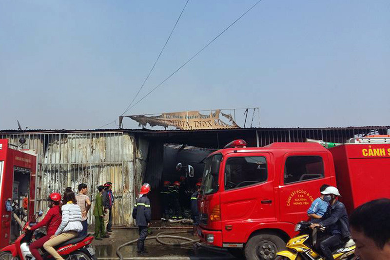 Hiện trường vụ cháy.