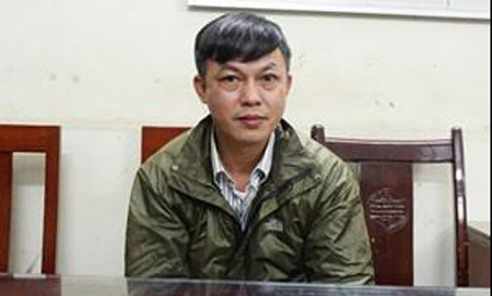 Đối tượng Thắng tại cơ quan CA