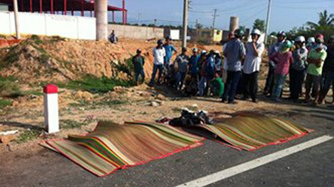 Hiện trường vụ tai nạn.