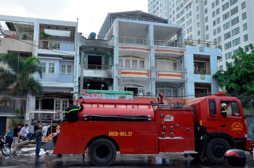 Quán phở nơi xảy ra vụ cháy.