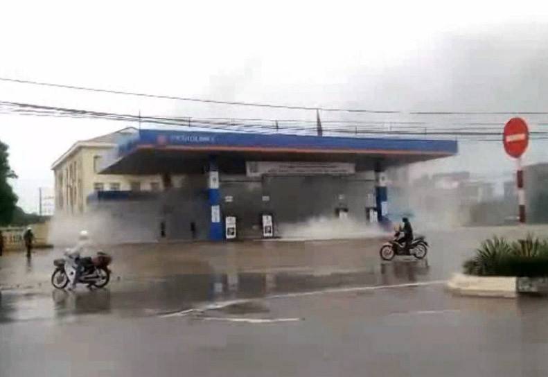 Hiện trường vụ việc. Ảnh cắt từ video.