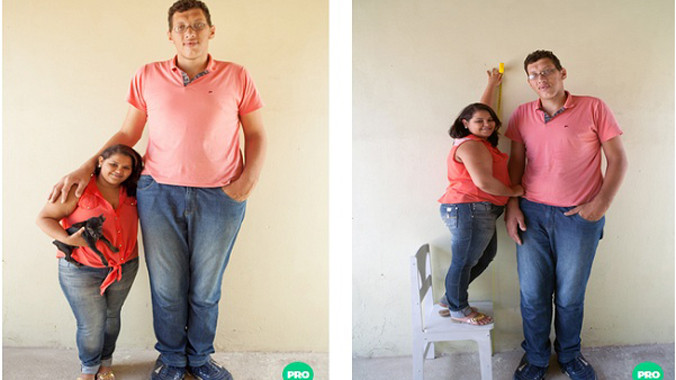 Mối tình sét đánh của người khổng lồ cao 2,34m