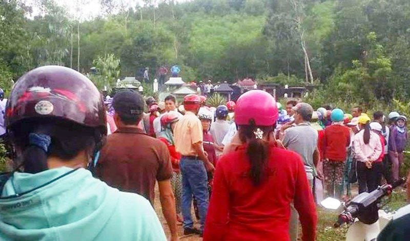 Hiện trường phát hiện ông Lễ tự tử.