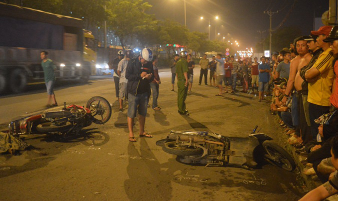 Hiện trường vụ tai nạn.