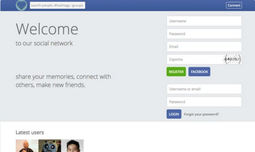 Phần đăng nhập của StarCon gần như giống hệt Facebook.