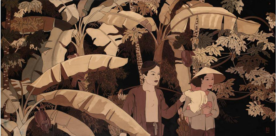 Bức "Dân quê Việt" được cho là của Nguyễn Sáng được Sotheby's đưa ra chuẩn bị đấu giá