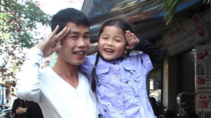 Con gái Hiệp Gà lúc nhỏ.