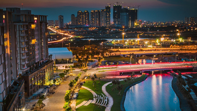 Công viên Sala ban đêm.