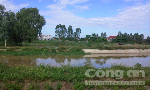 Vị trí tìm thấy thi thể em Quang.