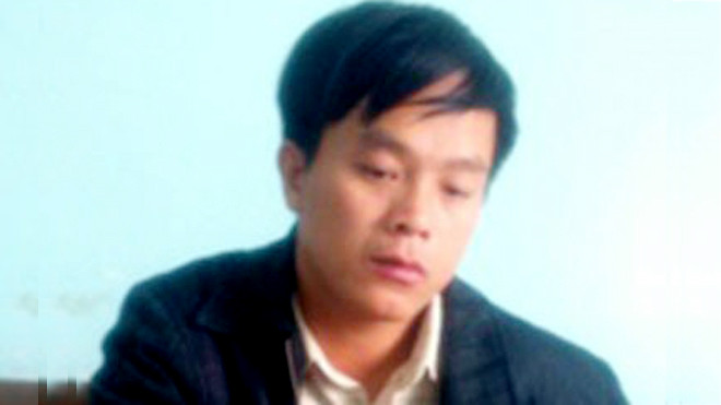 Huy tại cơ quan điều tra. Ảnh: Công an Kon Tum.