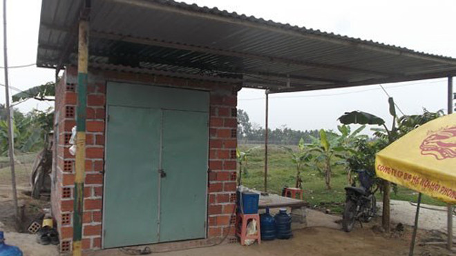 Căn chòi của nghi phạm N.T.P - Ảnh: Lê Tân 