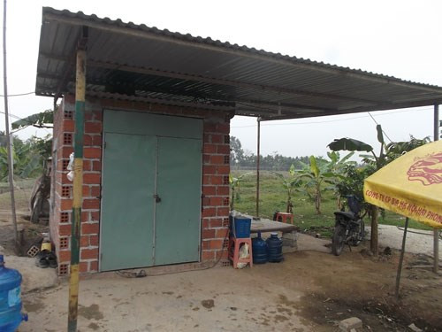 Căn chòi của nghi phạm N.T.P