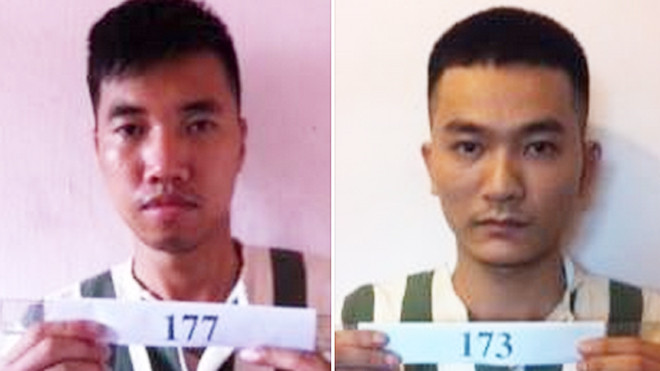 Hai đối tượng Huy, Nghiên tại cơ quan điều tra