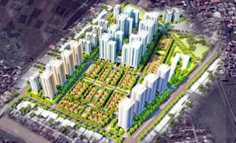Phối cảnh khu đô thị mới Vibex quận Bắc Từ Liêm.
