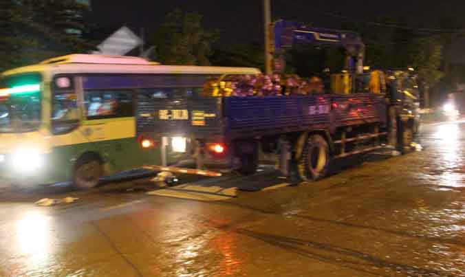 Hiện trường tai nạn.