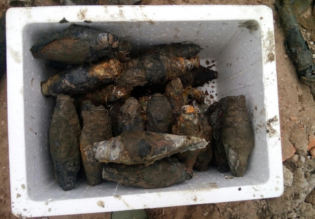 Số bom mìn được phát hiện.