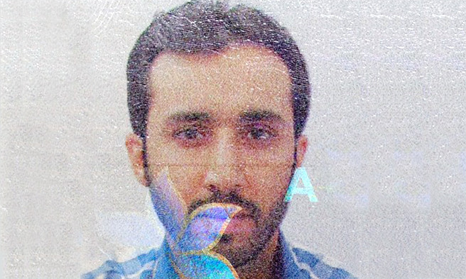 Nghi can Murtaza. Ảnh chụp lại từ hộ chiếu