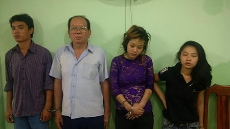 Hình ảnh các đối tượng tại cơ quan điều tra