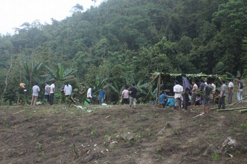 Hiện trường vụ án. Ảnh: Thiên Cầm