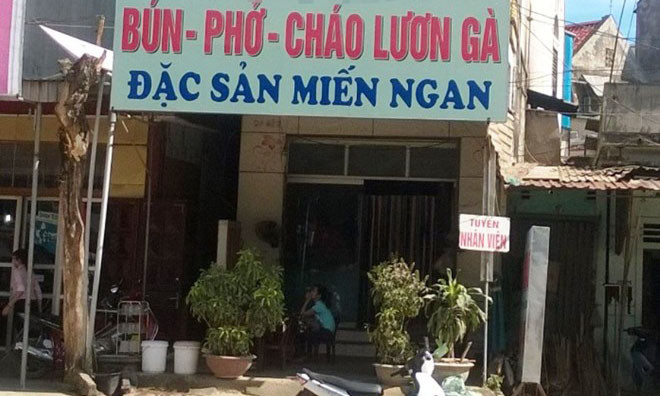 Quán ăn nơi xảy ra vụ việc. Ảnh: Phạm Hòa