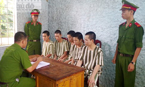 Các đối tượng tại cơ quan Công an