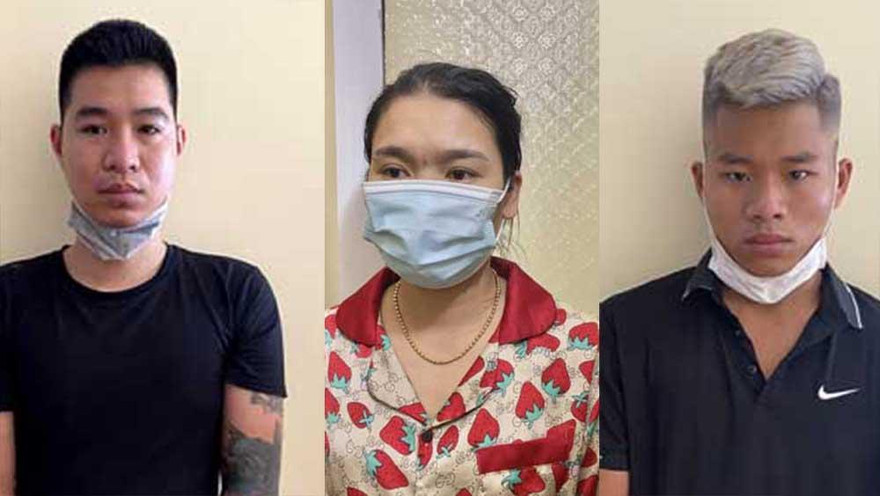 Nhóm đối tượng Huân, Hồng và Long.