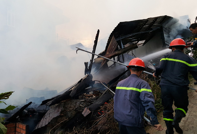 Hiện trường vụ cháy.