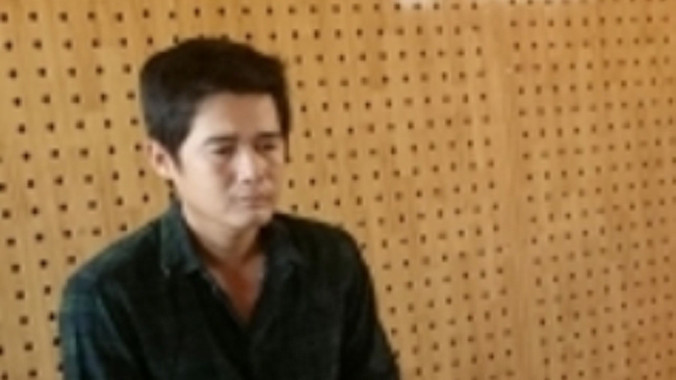 Đối tượng Khánh tại cơ quan công an.