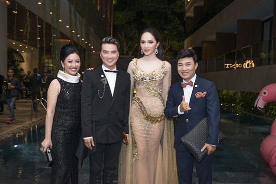 Hương Giang hội ngộ Mr Đàm và ca sĩ Quang Linh